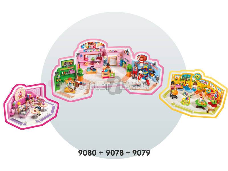 Playmobil Paseo Comercial con 3 Tiendas 9078