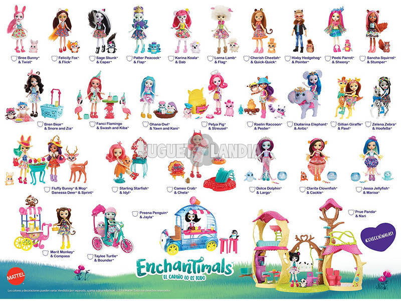 Enchantimals Boneca e Animal de Esrtimaação Sancha Esquilo Mattel FMT61