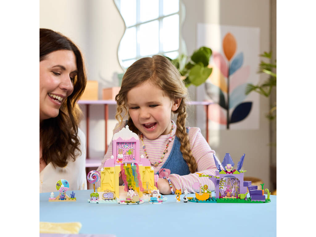 Lego La maison de poupées de Gabby Montagne de bonbons et jardin de chatons