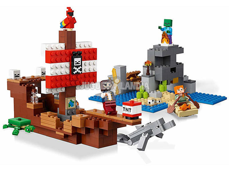 Lego Minecraft L'Aventure du Bateau Pirate 21152 