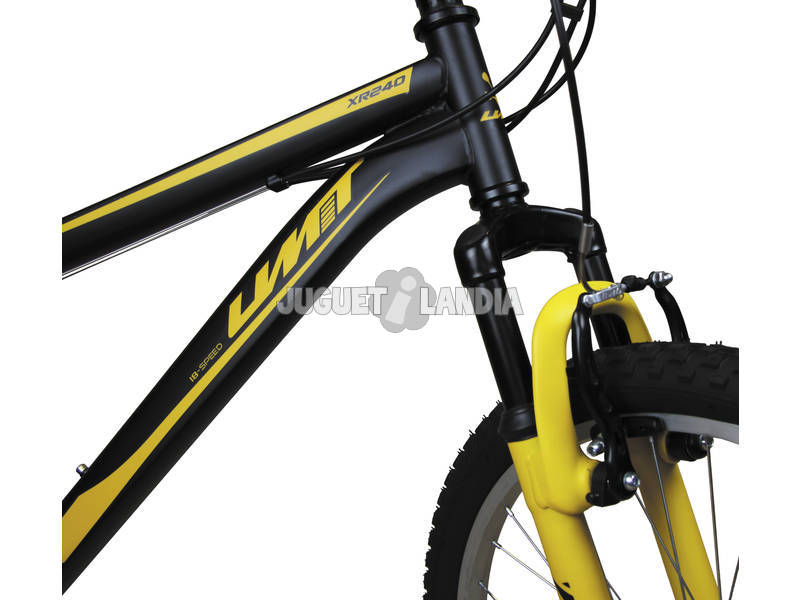 Bicicleta XR-240 Negra y Naranja con Cambio Shimano 18v y Suspension Delantera Umit 2470CS-76