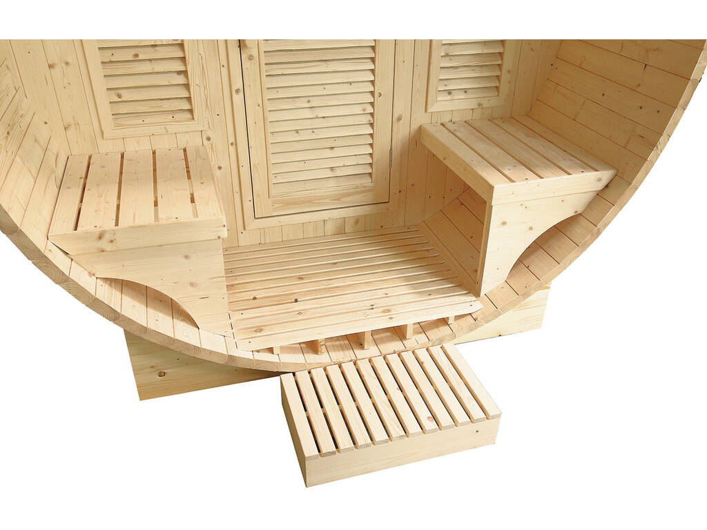 Sauna de Exterior Gaïa Luna de 6 Plazas de 220x205x250 cm