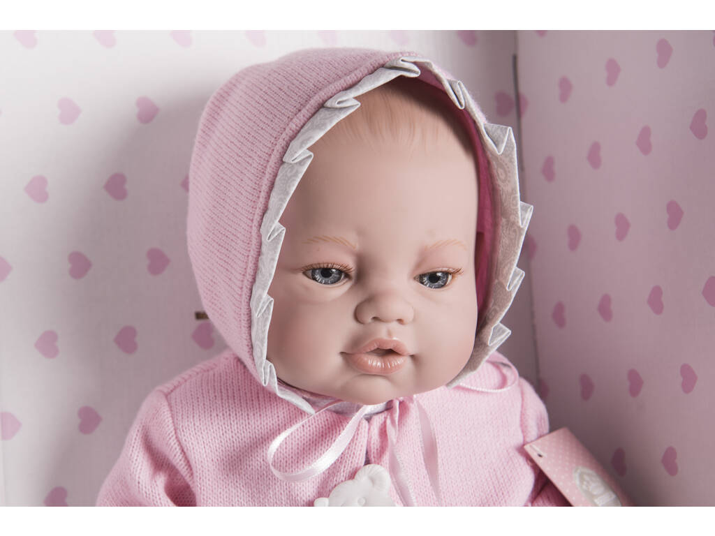 Bambola neonata 42 cm. Giacca e vestito a maglia Berbesa 5104