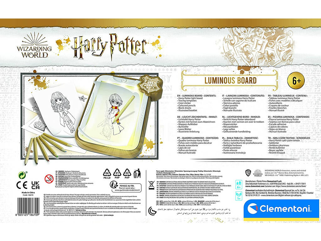 Harry Potter Lavagna Luminosa Clementoni 18670