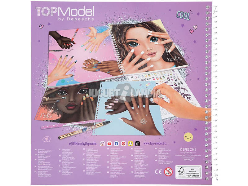 Top Model Cuaderno para Colorear Create Your Hand-Design Depesche 11471