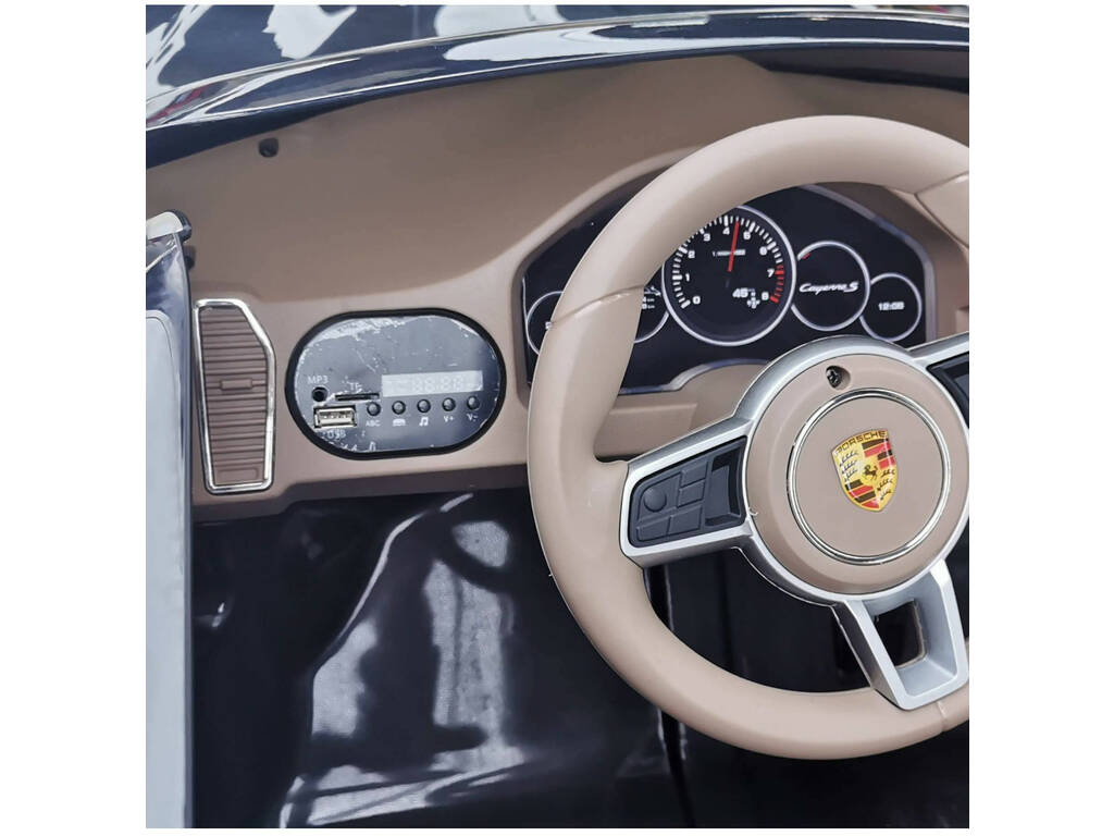 Carro Bateria Porsche Cayenne S 12 v. Rádio Controlo 2 Portas Pintado Pele Injusa 7192