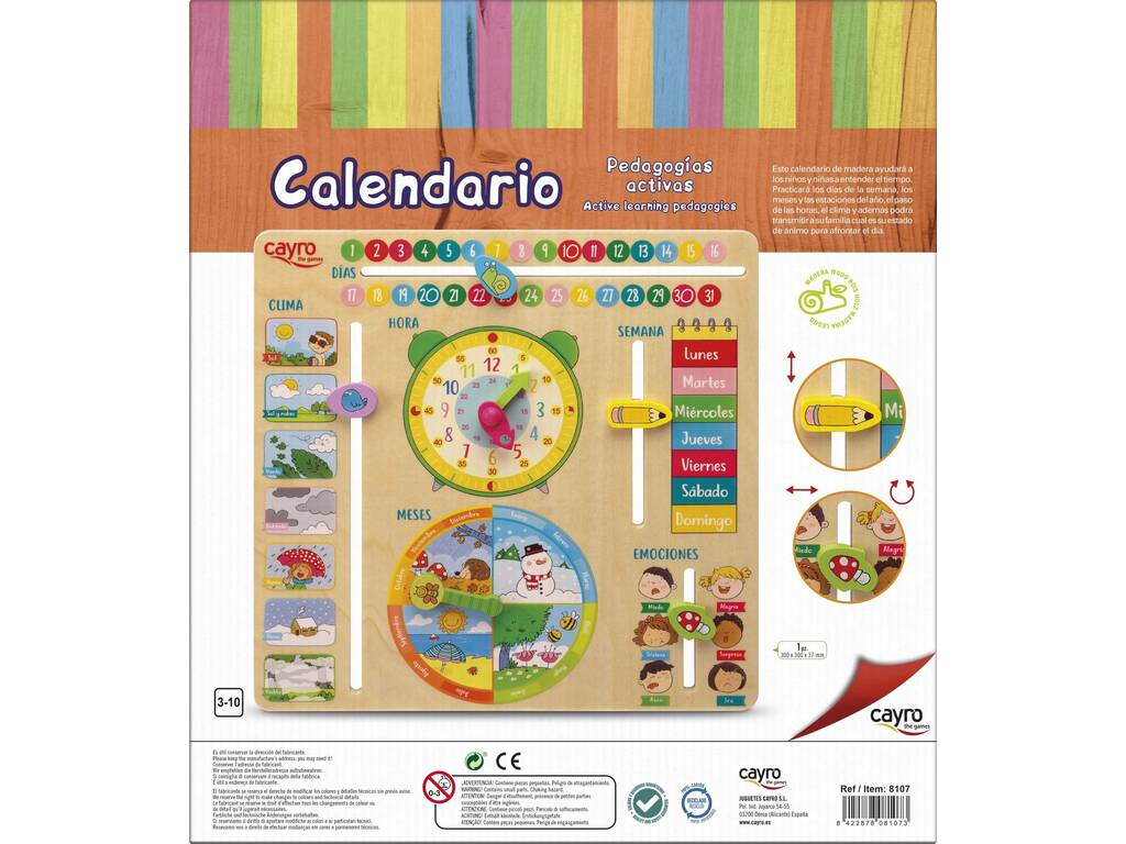 Calendario de Madera Cayro 8107