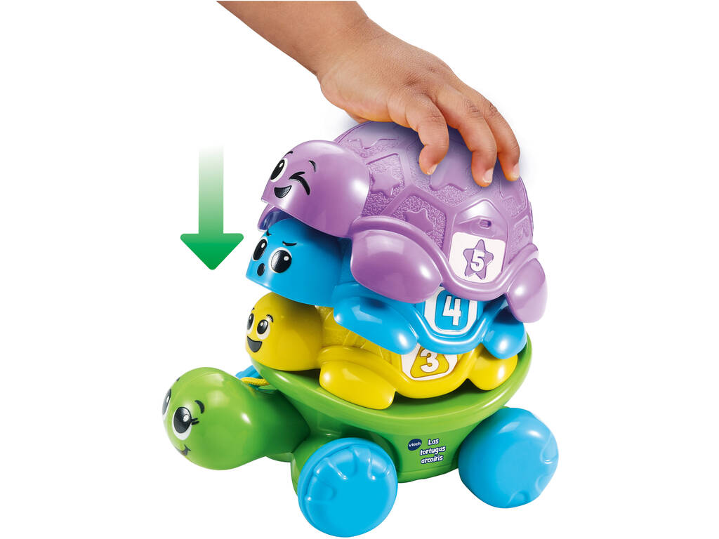 Stapelbare farbige Regenbogenschildkröten von Vtech 80-609322