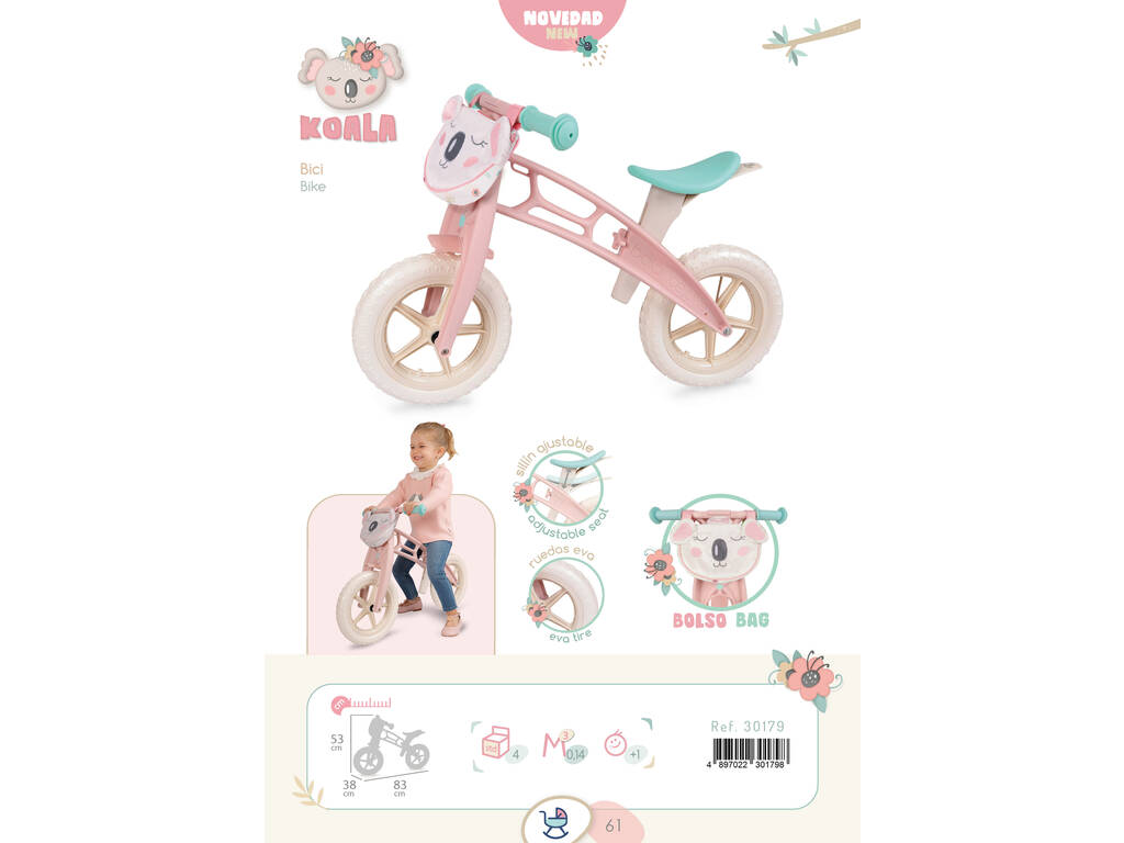 Bicicleta Infantil Balance Bike Koala DeCuevas 30179