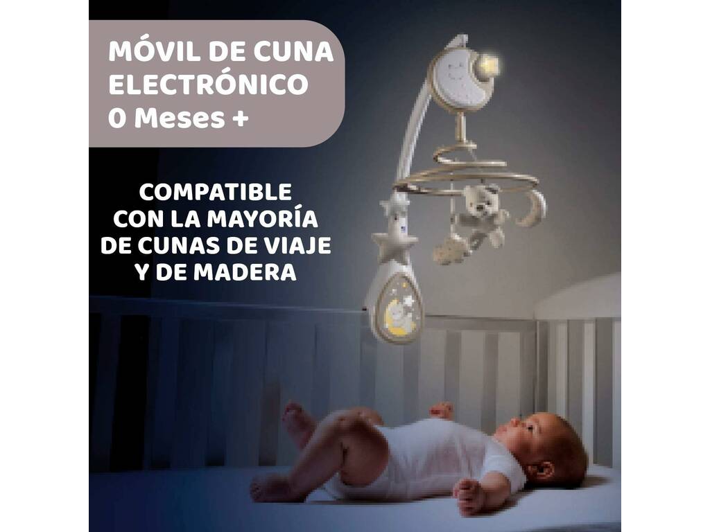 Mobile pour berceau Next2Dreams 3 en 1 avec lumière et sons