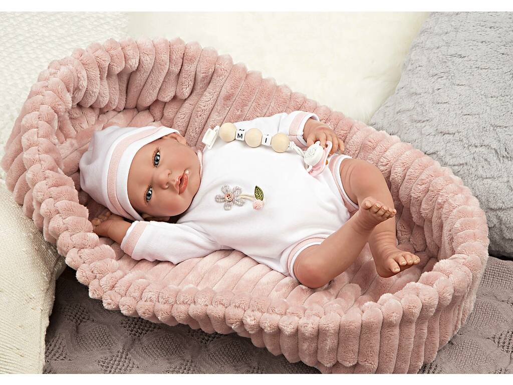 Lola Reborn Baby Puppe 40 cm. mit Tragetasche Arias 98110