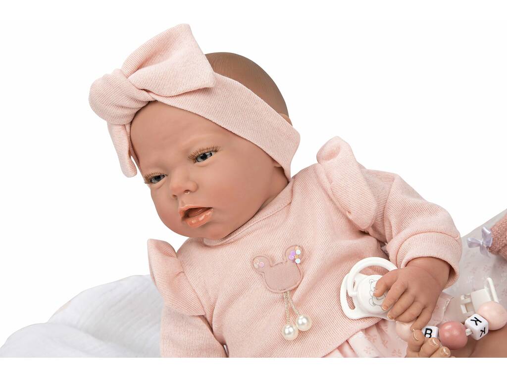 Baby Doll Reborn Alba Pink 40 cm. avec coussin Arias 98121