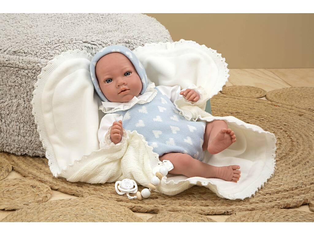 Reborn-Babypuppe Ian Blau 40 cm mit Decke von Arias 98142