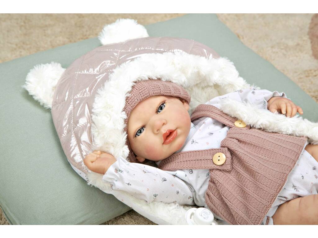 Bambola Reborn 40 cm. Sandra Rosa con coperta Arias 98160