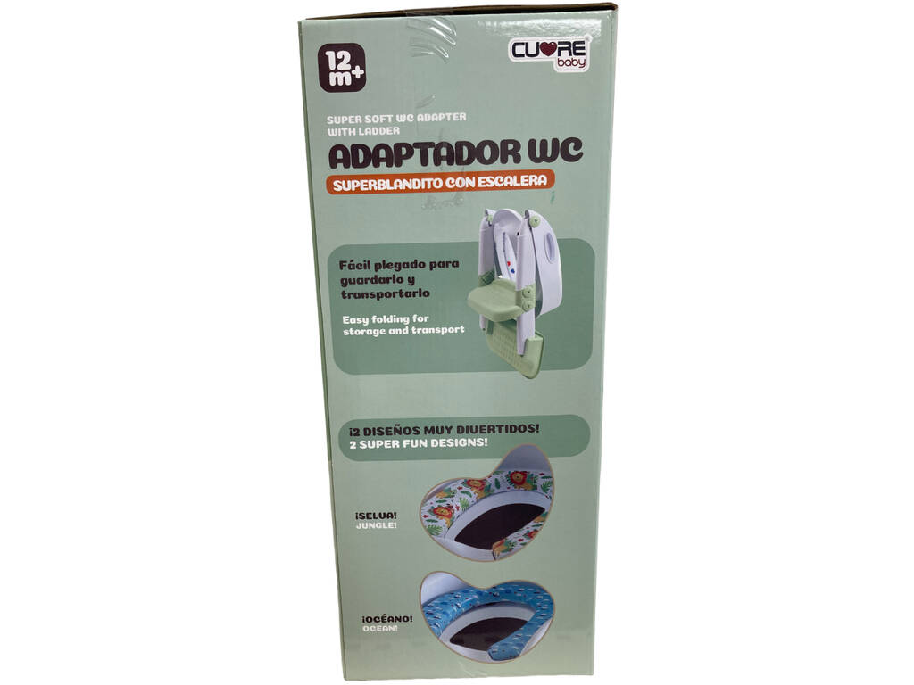 Adaptador WC Supermacio com Escada Azul e Design Selva