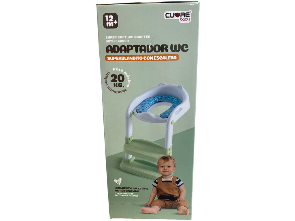 Adaptador WC Superblandito con Escalera Verde y Diseño Océano