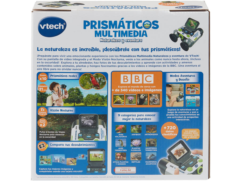 Prismáticos Multimedia Naturaleza y Aventura Vtech 80-618622