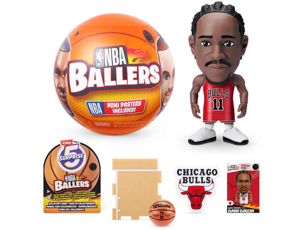 5 figurines surprises NBA Ballers Zuru 11025790