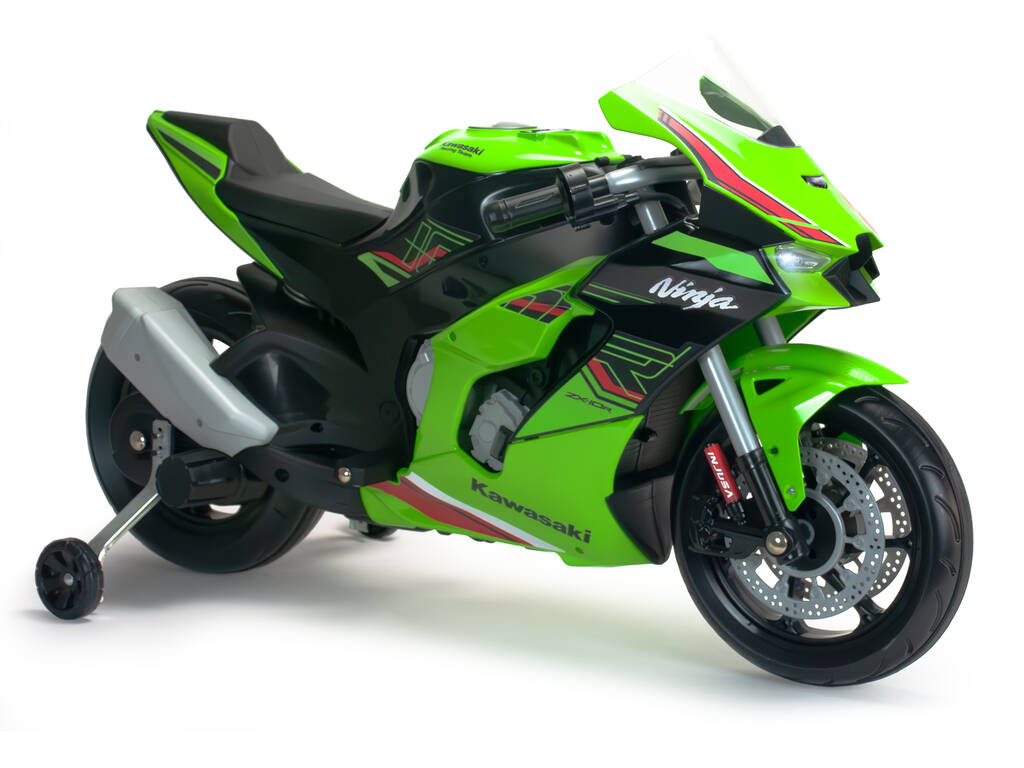 Moto à batterie Kawasaki Ninja ZX R10 vert 12V