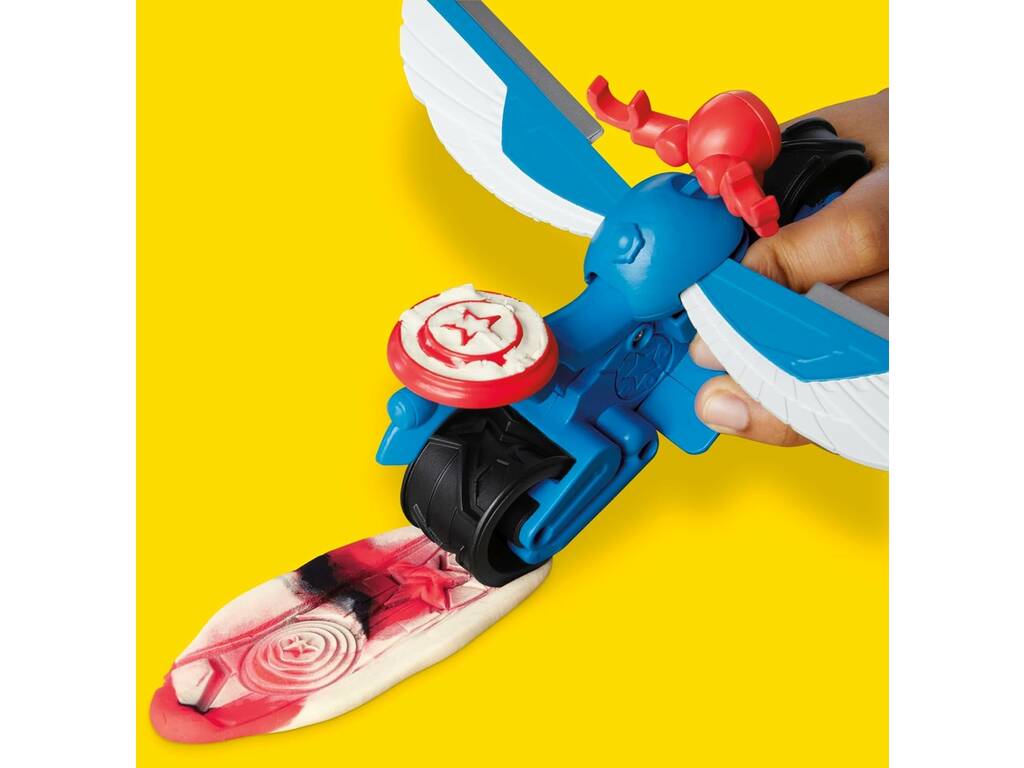 Playdoh Marvel Set Moto Cortadora del Capitán América