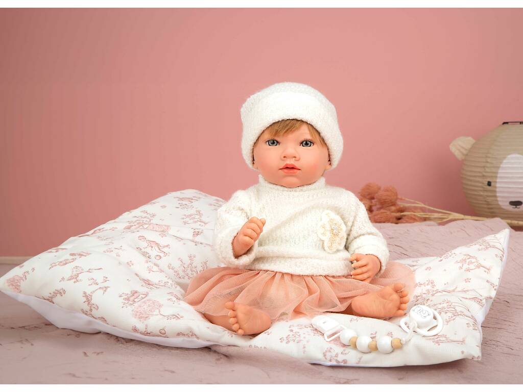Poupée Reborn Julia Rosa de 40 cm avec coussin