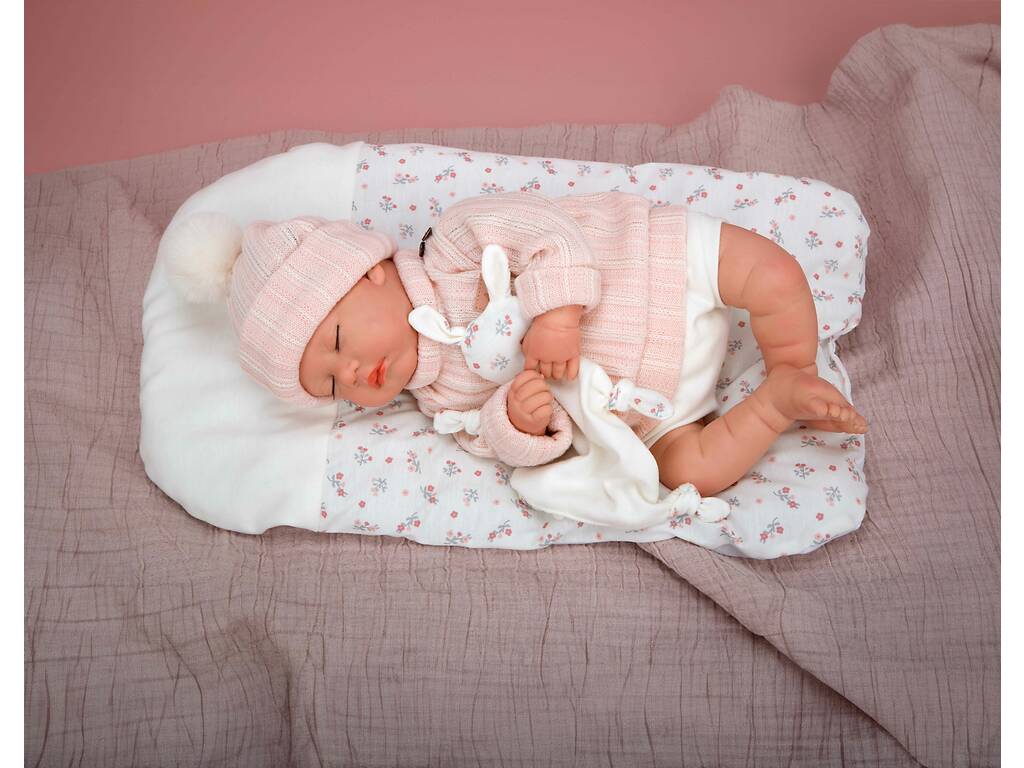 Muñeca Bebé Reborn Daira de 45 Cm con Cojin y Dou Dou