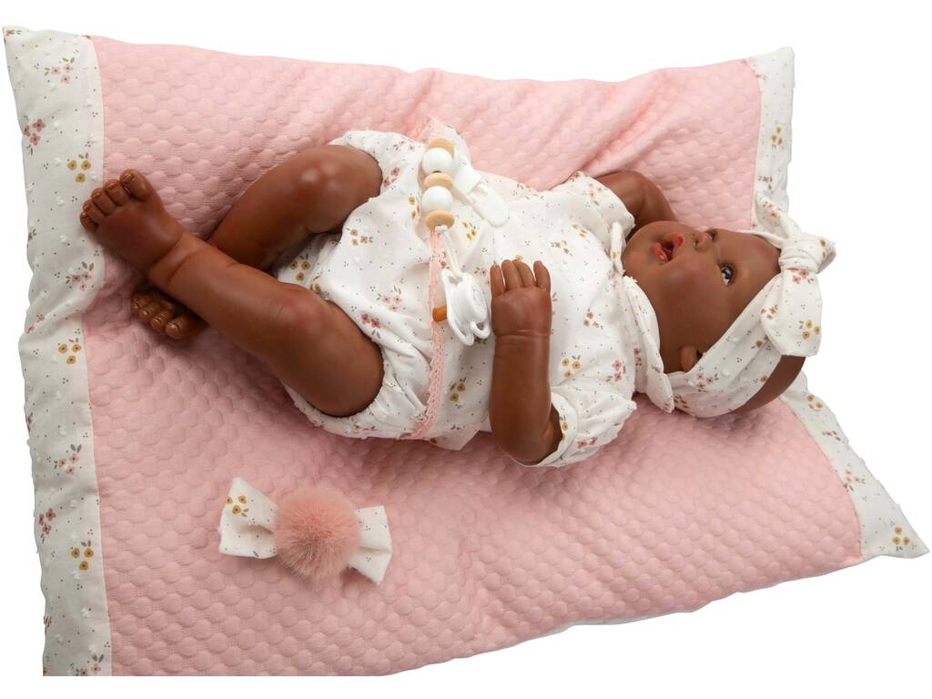 Muñeca Bebé Reborn Sasha de 45 cm Con Cojín