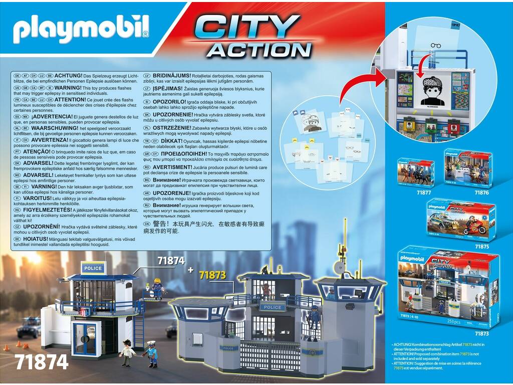 Playmobil City Action Commissariat avec salle d'enquête
