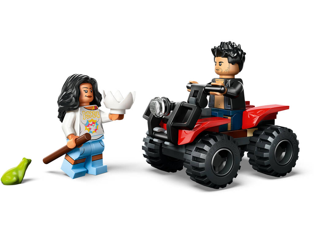 Lego Jurassic World Rebirth Fuite par la rivière et T. Rex à la chasse