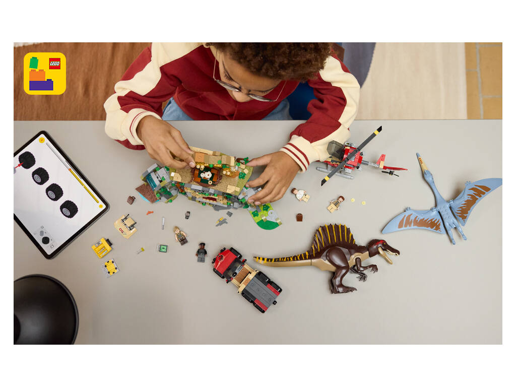 Lego Jurassic World Rebirth Misión Aérea: Spinosaurus y Quetzalcoatlus