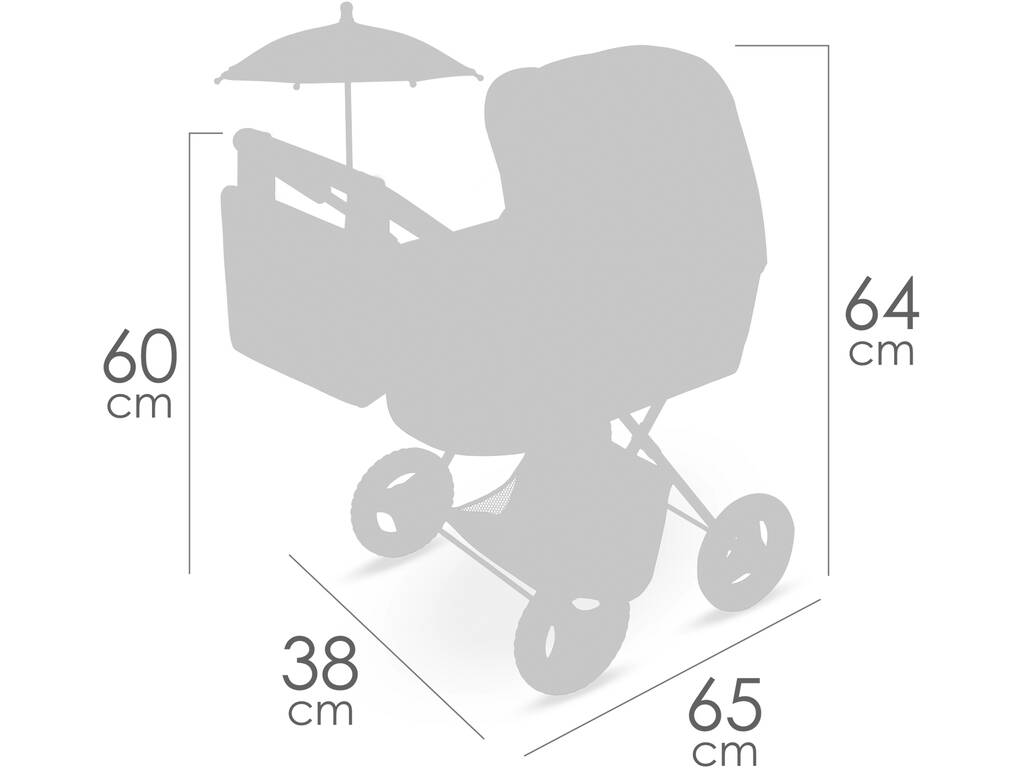 Poussette Capriccio avec sac à main et ombrelle