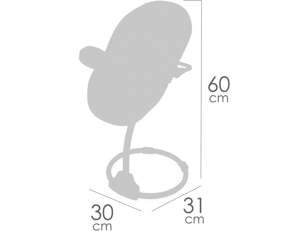 Chaise haute balançoire pour poupées Tulipe 3x1
