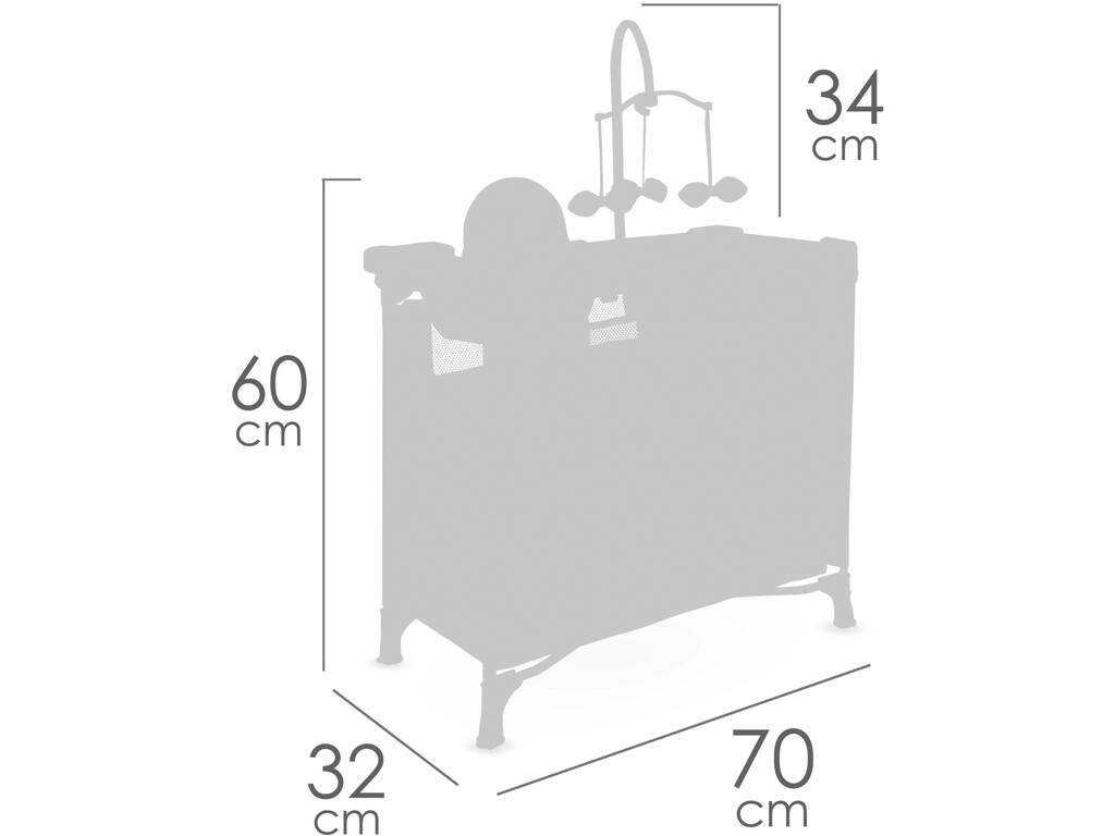 Armoire à langer pliable Sophie avec accessoires