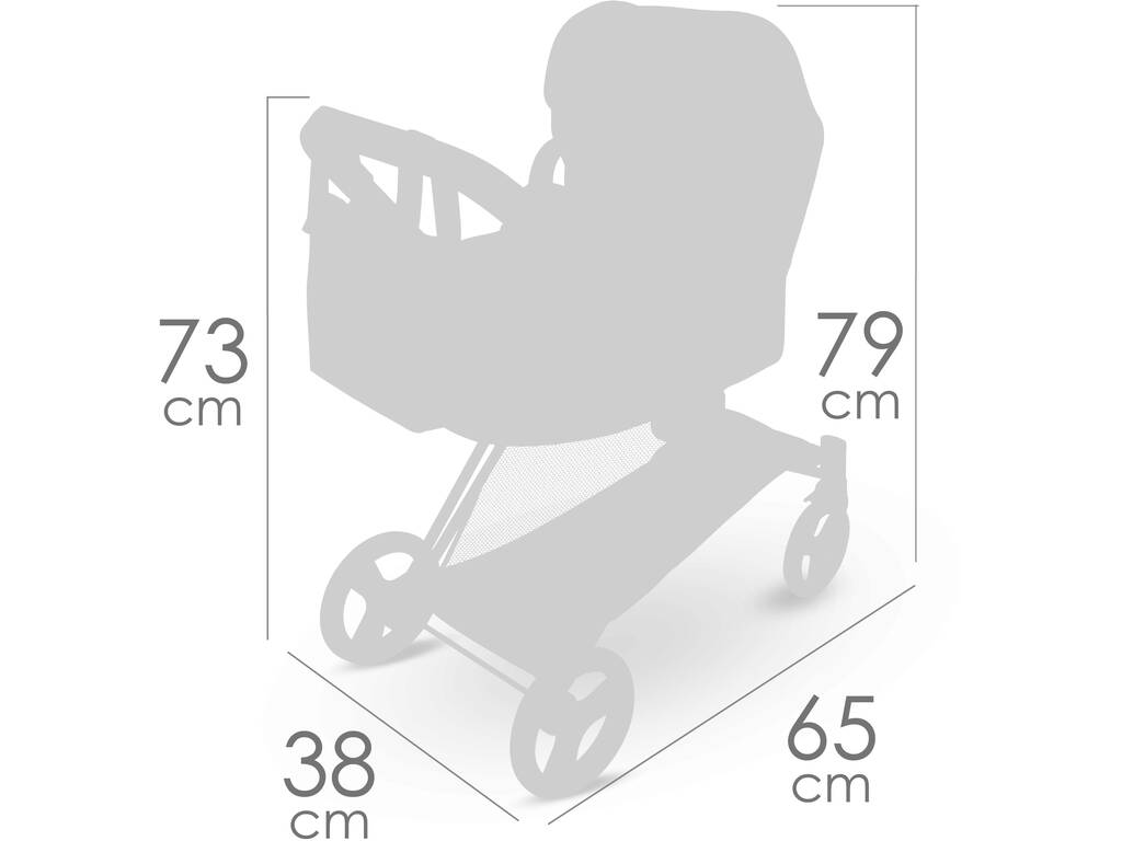 Verona 3x1 Chariot pliable pour poupées avec sac à main