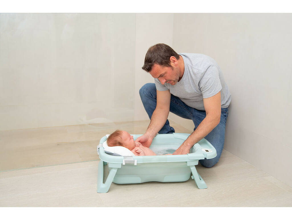 Baignoire pliante bleue avec hamac