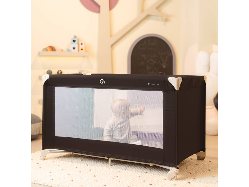 Lit de voyage basique noir 79 x 66 x 126 cm