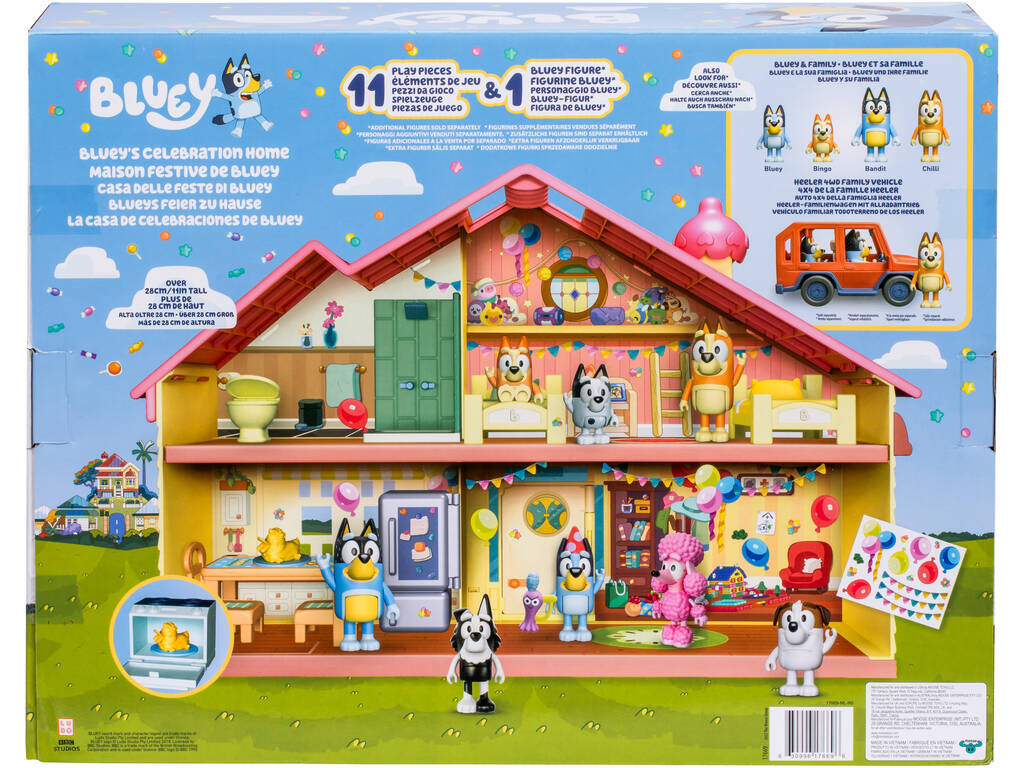 Bluey Set Casa de Celebraciones con Bluey y Accesorios