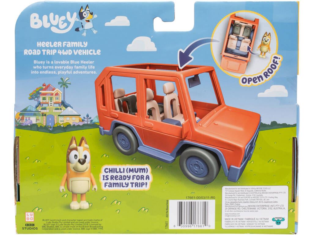 Bluey Set 4x4 Familiar con Chilli