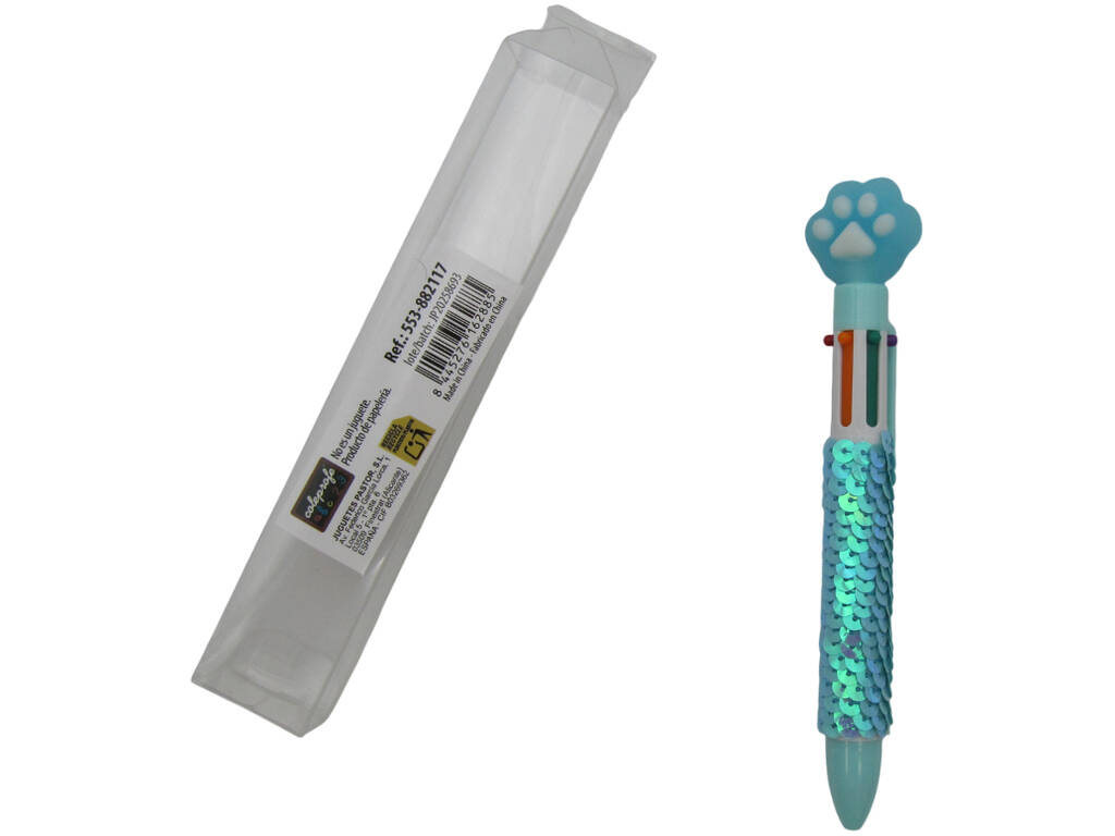 Stylo à bille 6 couleurs avec 16,5 cm d'impression