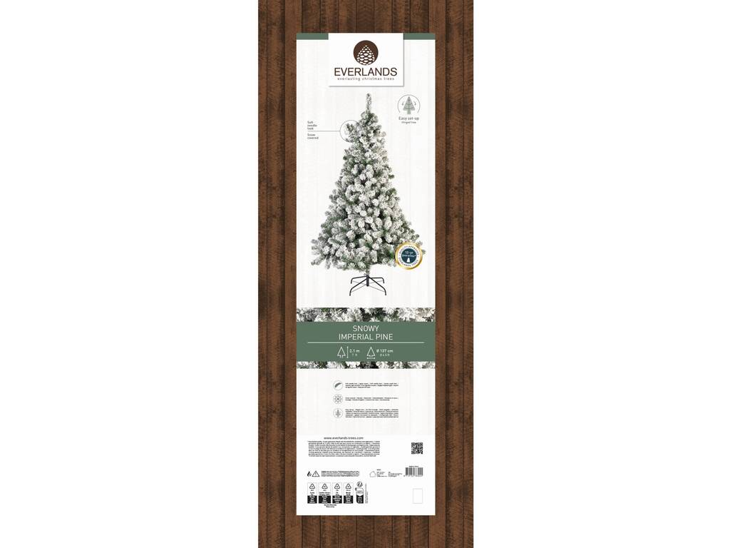 Sapin de Noël Imperial Nevado de 210 cm avec 770 branches Everlands