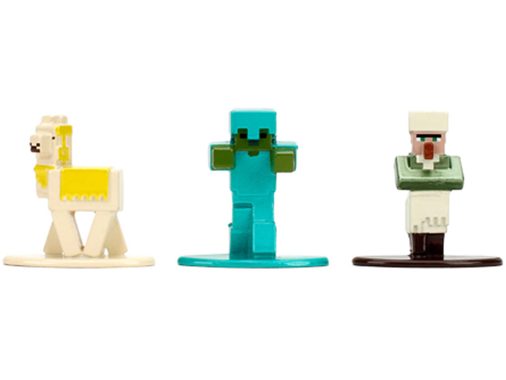 Nano Metalfigs Minecraft Pack 18 figurines métalliques de 4 cm