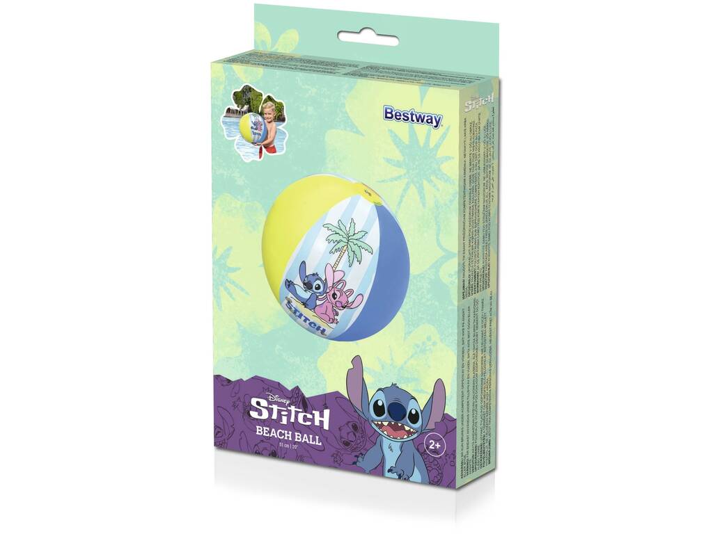 Disney Stitch Bola Insuflável de 51 cm Stitch e Angel Bestway 9104T
