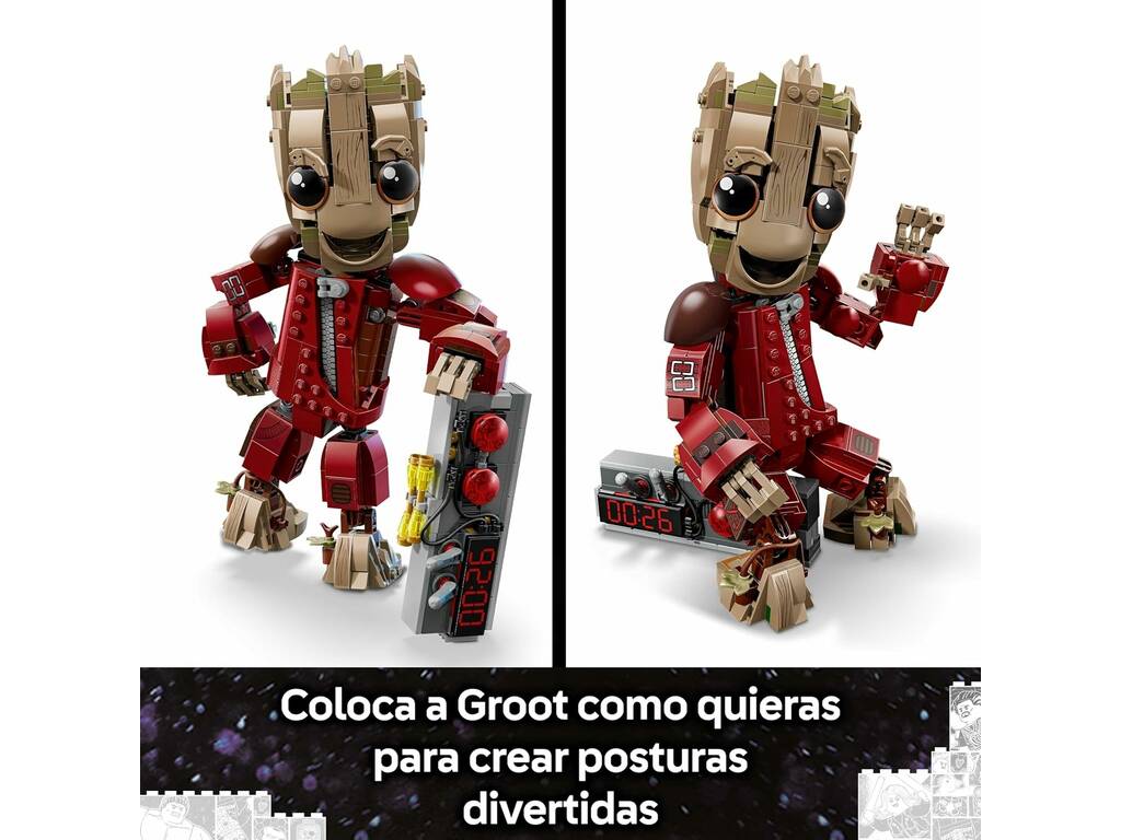 Lego Marvel Groot con costume da saccheggiatore