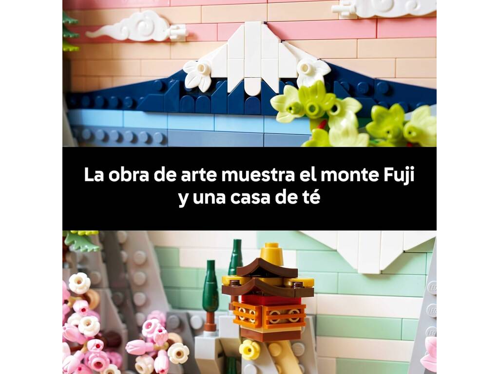 Lego Art Paysage japonais avec des cerisiers en fleurs