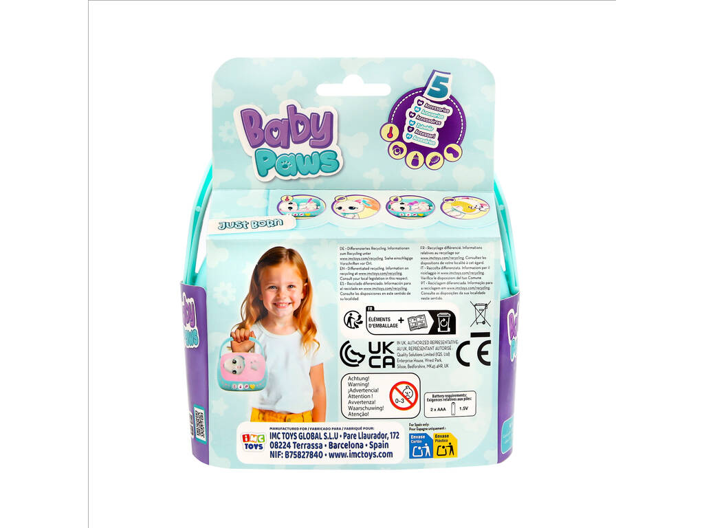 Baby Paws Just Born Chat interactif avec couveuse