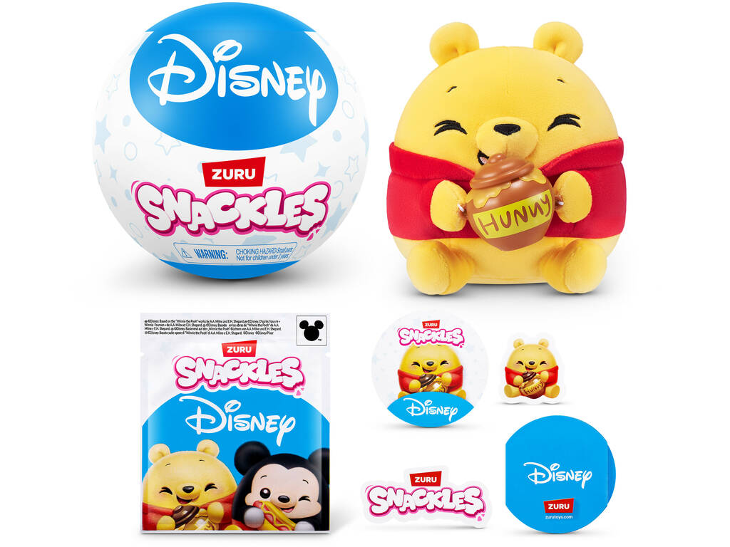  Zuru Snackles Disney Peluche Bola Surpresa Série 1 