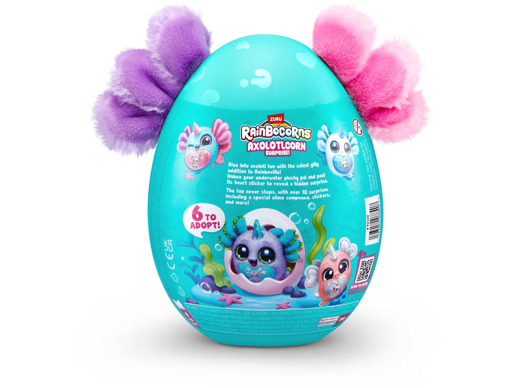 Zuru Rainbocorns Axolotlcorn Surprise Œuf avec peluche surprise et accessoires