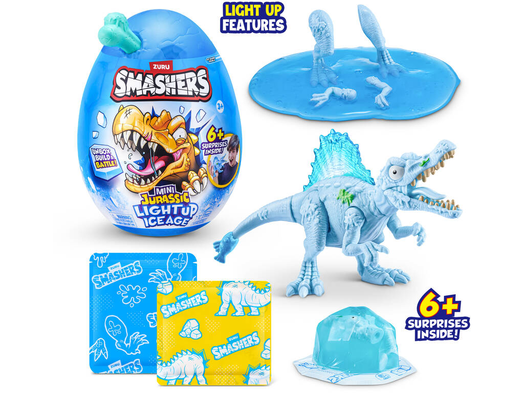 Zuru Smashers Mini Jurassic Light Up Ice Age Œuf Surprise