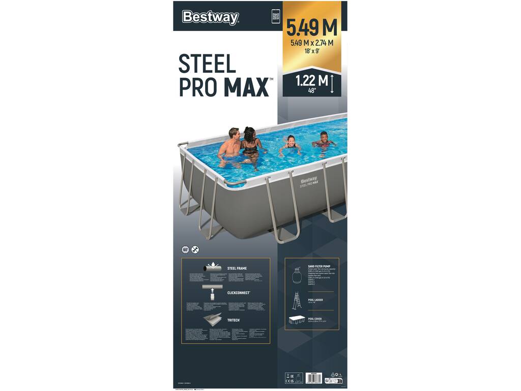 Piscina Desmontable 549x274x122 Cm. Bestway 56466